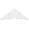 Ekena Millwork Pitch Athens Architectural Grade PVC Gable Pediment, 60"W x 22 1/2"H x 1"P (9/12) GPP060X023X100ATH - alternate 4
